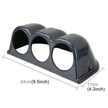 Load image into Gallery viewer, 60mm Universal Horizontal Carbon lead Material 3 Triple Auto Car Dash Gauge Meter Pod Mount Holder Dashboard 3 Hole Cup Vehicle Performance Meter Instrument Accessories, Horizontal