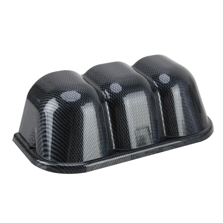 60mm Universal Horizontal Carbon lead Material 3 Triple Auto Car Dash Gauge Meter Pod Mount Holder Dashboard 3 Hole Cup Vehicle Performance Meter Instrument Accessories, Horizontal