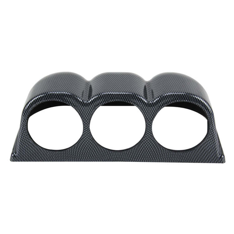 60mm Universal Horizontal Carbon lead Material 3 Triple Auto Car Dash Gauge Meter Pod Mount Holder Dashboard 3 Hole Cup Vehicle Performance Meter Instrument Accessories, Horizontal