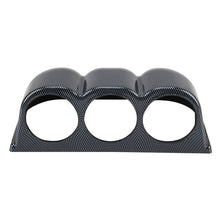 Load image into Gallery viewer, 60mm Universal Horizontal Carbon lead Material 3 Triple Auto Car Dash Gauge Meter Pod Mount Holder Dashboard 3 Hole Cup Vehicle Performance Meter Instrument Accessories, Horizontal