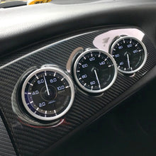 Load image into Gallery viewer, 60mm Universal Horizontal Carbon lead Material 3 Triple Auto Car Dash Gauge Meter Pod Mount Holder Dashboard 3 Hole Cup Vehicle Performance Meter Instrument Accessories, Horizontal