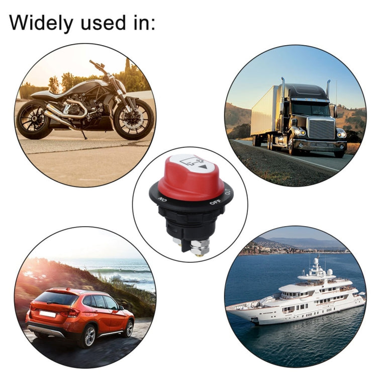 On/Off Car Battery Switch Car Battery Master Switch MAX DC 32V 200A CONT 300A INT Use for Cars / Off-road Vehicle / Truck, DC 32V 200A