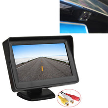 Load image into Gallery viewer, PZ601-C TFT LCD 2 Video Input 4.3 Inch Parking Monitor 2 in 1 with 648*488 Pixels Rear View Camera Glass Lens with 6m RCA Video Cable, PZ601-C