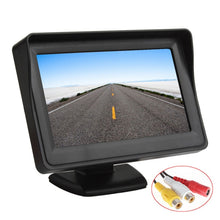 Load image into Gallery viewer, PZ601-C TFT LCD 2 Video Input 4.3 Inch Parking Monitor 2 in 1 with 648*488 Pixels Rear View Camera Glass Lens with 6m RCA Video Cable, PZ601-C