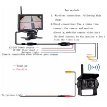 Load image into Gallery viewer, PZ607-W Wireless Vehicle Truck Backup Camera and Monitor Infrared Night Vision Rear View Camera with 7 inch HD Monitor for RV Trailer, PZ607-W