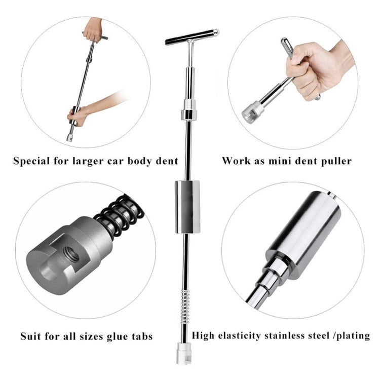 Auto Repair Body Tool Kit PDR Dent Paintless Repair Tools Dent Puller Slide Hammer Reverse Hammer Aluminum Suction Cups for Dent, With Red T handle, Without Red T handle