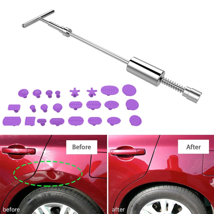 Auto Repair Body Tool Kit PDR Dent Paintless Repair Tools Dent Puller Slide Hammer Reverse Hammer Aluminum Suction Cups for Dent, With Red T handle, Without Red T handle