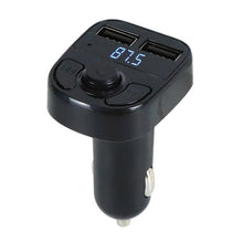 Load image into Gallery viewer, X8 Car MP3 Wireless Stereo Music Player Full Frequent FM Transmitter Wireless Car Charger Adapter with Dual USB Ports Digital Display Support U Disk and TF Card Wireless Headset for Mobile Phone, X8  3 in 1