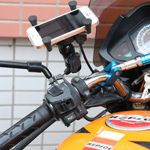 Load image into Gallery viewer, Universal 12V Motorcycle USB Phone Charger with Holder, Suitable for 3.5-6.5 inch Smartphones, X-3
