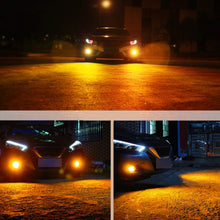 Load image into Gallery viewer, 2 PCS Super Bright PSX24W DC 12V 5W 350LM Auto Car Fog Light with 16 SMD-3030 LED Bulbs Lamp, White + Yellow Light, PSX24W