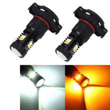 Load image into Gallery viewer, 2 PCS Super Bright PSX24W DC 12V 5W 350LM Auto Car Fog Light with 16 SMD-3030 LED Bulbs Lamp, White + Yellow Light, PSX24W