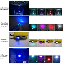 Load image into Gallery viewer, Universal PC Car USB LED Atmosphere Lights Emergency Lighting Decorative Lamp, Ice Blue, Blue Light, Pink Light, Green Light, Red Light, White Light, Yellow Light