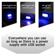 Load image into Gallery viewer, Universal PC Car USB LED Atmosphere Lights Emergency Lighting Decorative Lamp, Pink Light, Green Light, Red Light, Yellow Light, Ice Blue, Blue Light