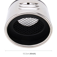 Load image into Gallery viewer, Universal Car Styling Stainless Steel Curved Bolt-on Exhaust Tail Muffler Tip Pipe with Mesh, Curved/Black, Curved with Mesh