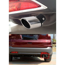 Load image into Gallery viewer, Universal Car Styling Stainless Steel Curved Bolt-on Exhaust Tail Muffler Tip Pipe with Mesh, Curved/Black, Curved with Mesh