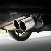 Load image into Gallery viewer, Universal Car Styling Stainless Steel Curved Double Outlets Exhaust Tail Muffler Tip Pipe, Curved Double