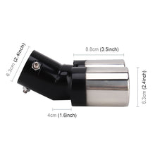 Load image into Gallery viewer, Universal Car Styling Stainless Steel Curved Double Outlets Exhaust Tail Muffler Tip Pipe, Curved Double
