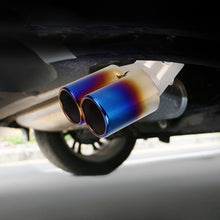 Load image into Gallery viewer, Universal Car Styling Stainless Steel Curved Double Outlets Exhaust Tail Muffler Tip Pipe, Curved Double