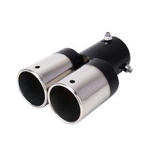Load image into Gallery viewer, Universal Car Styling Stainless Steel Straight Double Outlets Exhaust Tail Muffler Tip Pipe, Straight Double