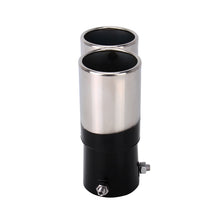Load image into Gallery viewer, Universal Car Styling Stainless Steel Straight Double Outlets Exhaust Tail Muffler Tip Pipe, Straight Double