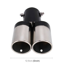 Load image into Gallery viewer, Universal Car Styling Stainless Steel Straight Double Outlets Exhaust Tail Muffler Tip Pipe, Straight Double