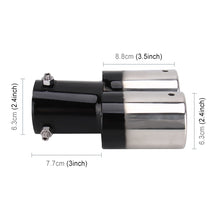 Load image into Gallery viewer, Universal Car Styling Stainless Steel Straight Double Outlets Exhaust Tail Muffler Tip Pipe, Straight Double
