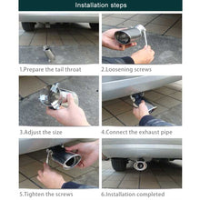 Load image into Gallery viewer, Universal Car Styling Stainless Steel Straight Exhaust Tail Muffler Tip Pipe, Straight