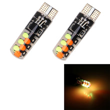 Load image into Gallery viewer, 2 PCS W5W 194 T10 Multi Colors COB 12 SMD RGB LED Bulbs with Remote Control Wedge Side Lights License Plate Lamp, DC 12V, 2 PCS W5W 194 T10
