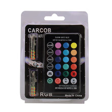 Load image into Gallery viewer, 2 PCS W5W 194 T10 Multi Colors COB 12 SMD RGB LED Bulbs with Remote Control Wedge Side Lights License Plate Lamp, DC 12V, 2 PCS W5W 194 T10