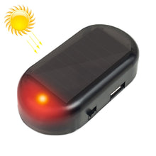 Load image into Gallery viewer, LQ-S10 Car Solar Power Simulated Dummy Alarm Warning Anti-Theft LED Flashing Security Light Fake Lamp, LQ-S10 Blue Light, LQ-S10 (Red Light)