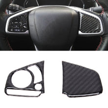 Load image into Gallery viewer, 2 in 1 Carbon Fiber Steering Wheel Button Trim Interior DIY Sticker for Honda Civic 10th Gen 2016-2019(General), Button Trim