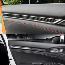 Load image into Gallery viewer, Carbon Fiber 3D Interior Door Trim Decals DIY Decorative Sticker for Honda Civic 10th Gen 2016-2019, Interior Door Trim