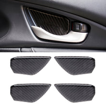 Load image into Gallery viewer, Carbon Fiber Inner Door Handle Bowl Cover Trim Decals Decorative Sticker for Honda Civic 10th Gen, Inner Door Bowl