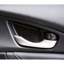 Load image into Gallery viewer, Carbon Fiber Inner Door Handle Bowl Cover Trim Decals Decorative Sticker for Honda Civic 10th Gen, Inner Door Bowl