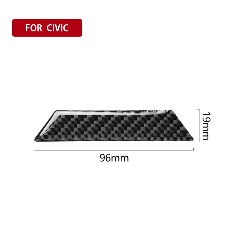 Carbon Fiber Trim Central Control Gears Shift Panel Decorative Sticker for Honda Civic 10th Gen 2016-2019, Gears Shift Panel