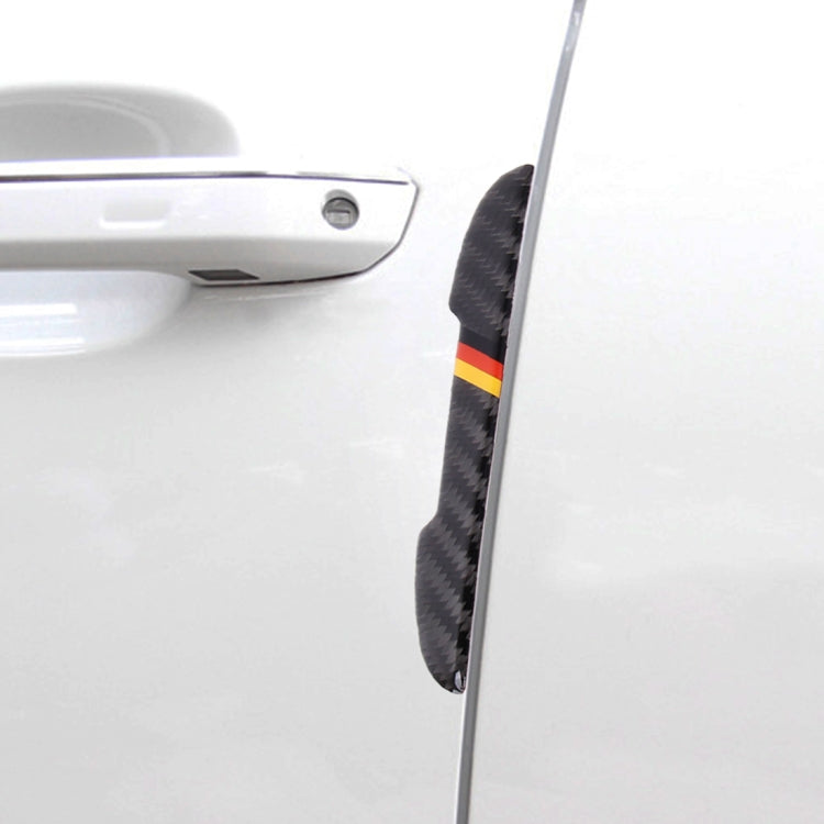 4 in 1 Carbon Fiber Car Auto Side Door Edge Guard Protection Trims Stickers, Yellow, Blue, Black