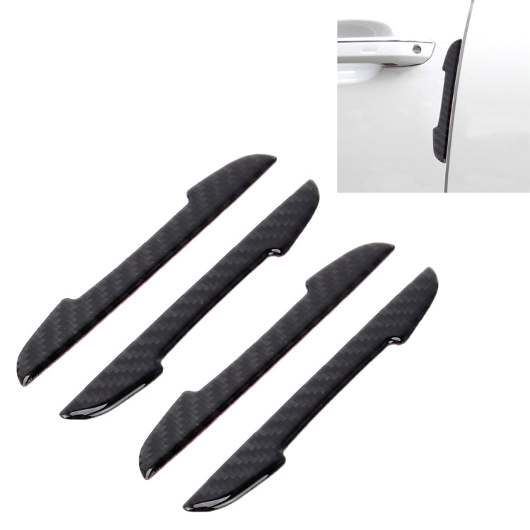 4 in 1 Carbon Fiber Car Auto Side Door Edge Guard Protection Trims Stickers, Yellow, Blue, Black