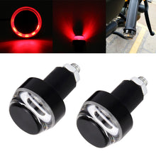Load image into Gallery viewer, Pair Motorcycle Turn Signal Light Grip Bar Plug Strobe Side Marker End LED Handlebar Lamp, Turn Double Light, Blue Light, Pink Light, Green Light, Red Light