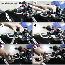 Load image into Gallery viewer, Pair Motorcycle Turn Signal Light Grip Bar Plug Strobe Side Marker End LED Handlebar Lamp, Turn Double Light, Blue Light, Pink Light, Green Light, Red Light