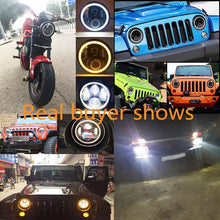 Load image into Gallery viewer, 2 PCS 7 inch IP68 Waterproof 6500K 75W CREE LED Headlight Hi/Lo Beam Driving Lamp for Jeep Wrangler JK TJ LJ, 6500K 75W