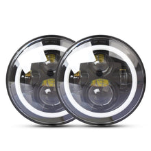 Load image into Gallery viewer, 2 PCS 7 inch IP68 Waterproof 6500K 75W CREE LED Headlight Hi/Lo Beam Driving Lamp for Jeep Wrangler JK TJ LJ, 6500K 75W