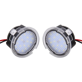 2 PCS DC 12V 2W 6000K 120LM 18-LED Side Rear View Mirror Puddle Lights Lamp for Ford 2013-2017 Explorer/2015-2017 Taurus/2015-2017 Edge/2015-2017 Mondeo, For Ford 2013-2017 Explorer