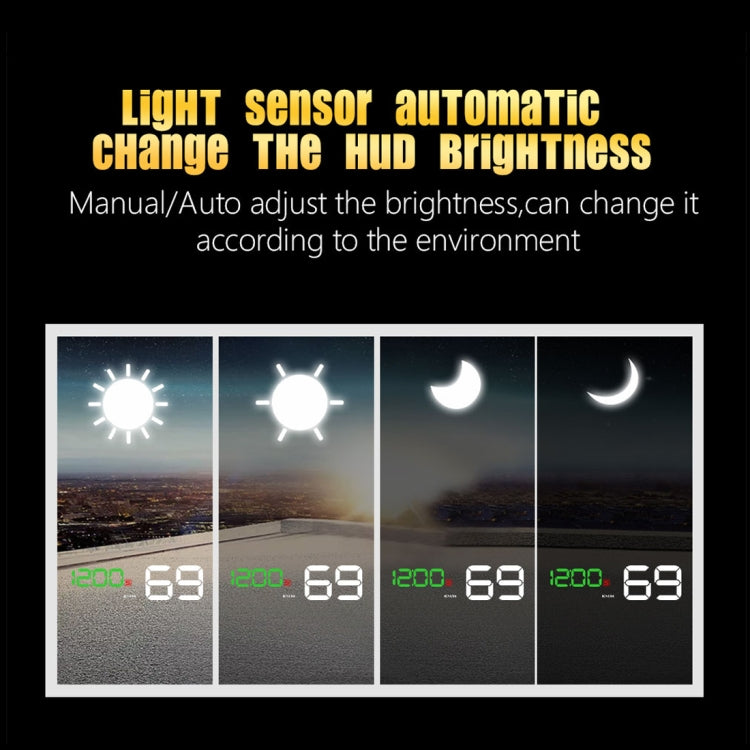 T900 Car GPS HUD Virtual HD Reflection Board Head-up Display, Speed & Driving Distance / Time Display, Over Speed & Voltage & Low Voltage Alarm, Fatigue Driving, T900  Green + White, T900 Blue + White, T900  White