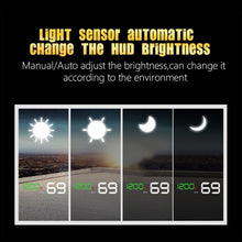 Load image into Gallery viewer, T900 Car GPS HUD Virtual HD Reflection Board Head-up Display, Speed &amp; Driving Distance / Time Display, Over Speed &amp; Voltage &amp; Low Voltage Alarm, Fatigue Driving, T900  Green + White, T900 Blue + White, T900  White
