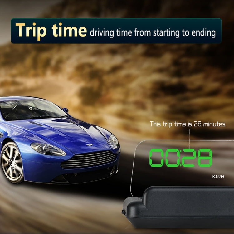 T900 Car GPS HUD Virtual HD Reflection Board Head-up Display, Speed & Driving Distance / Time Display, Over Speed & Voltage & Low Voltage Alarm, Fatigue Driving, T900  Green + White, T900 Blue + White, T900  White