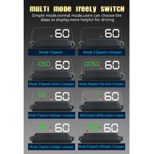 Load image into Gallery viewer, T900 Car GPS HUD Virtual HD Reflection Board Head-up Display, Speed &amp; Driving Distance / Time Display, Over Speed &amp; Voltage &amp; Low Voltage Alarm, Fatigue Driving, T900  Green + White, T900 Blue + White, T900  White