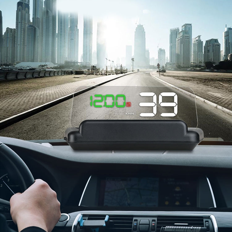 T900 Car GPS HUD Virtual HD Reflection Board Head-up Display, Speed & Driving Distance / Time Display, Over Speed & Voltage & Low Voltage Alarm, Fatigue Driving, T900  Green + White, T900 Blue + White, T900  White