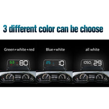 Load image into Gallery viewer, T900 Car GPS HUD Virtual HD Reflection Board Head-up Display, Speed &amp; Driving Distance / Time Display, Over Speed &amp; Voltage &amp; Low Voltage Alarm, Fatigue Driving, T900  Green + White, T900 Blue + White, T900  White