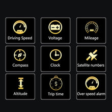 Load image into Gallery viewer, T900 Car GPS HUD Virtual HD Reflection Board Head-up Display, Speed &amp; Driving Distance / Time Display, Over Speed &amp; Voltage &amp; Low Voltage Alarm, Fatigue Driving, T900  Green + White, T900 Blue + White, T900  White