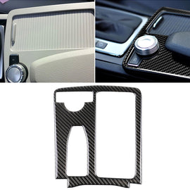 Car Carbon Fiber Left Drive Gear Position Panel Decorative Sticker for Mercedes-Benz W204 2007-2013 / W212 2010-2012, Left Drive Gear Position (W212)
